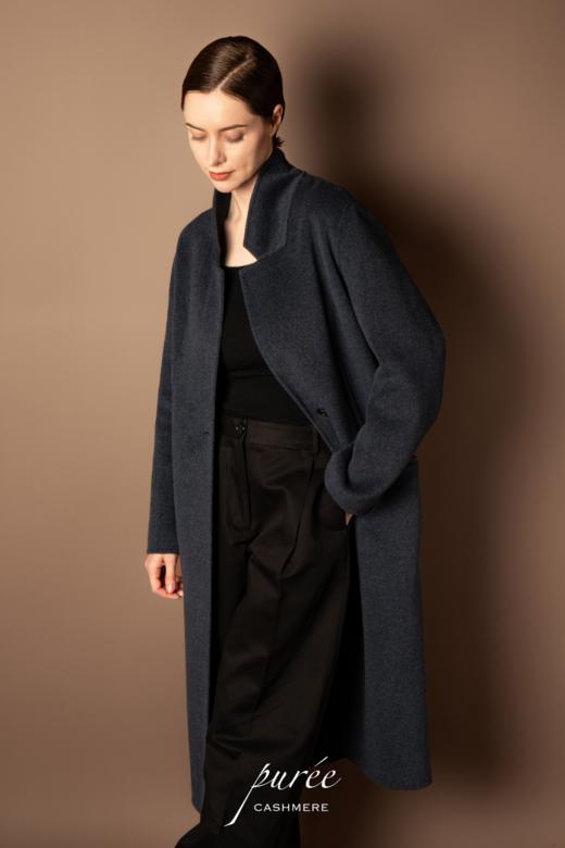 #0919 「LONGLINE COAT 」 85% WOOL 15% CASHMERE 微收腰长大衣 商品图4