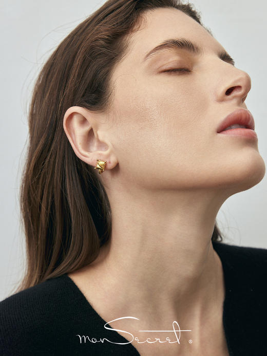 monSecret｜PURE0104 同频方圆耳夹【PURE】 [ 金 / 银 ] 商品图3