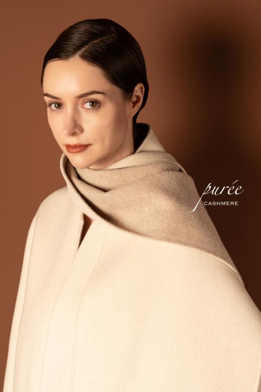 #0727「REVERSIBLE COLLARLESS COAT」 85% WOOL 15% CASHMERE 两面穿双色无领大衣 商品图8