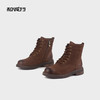 和诚行 2024秋冬新款英伦风厚底马丁靴女复古真皮百搭短靴0810255 商品缩略图2