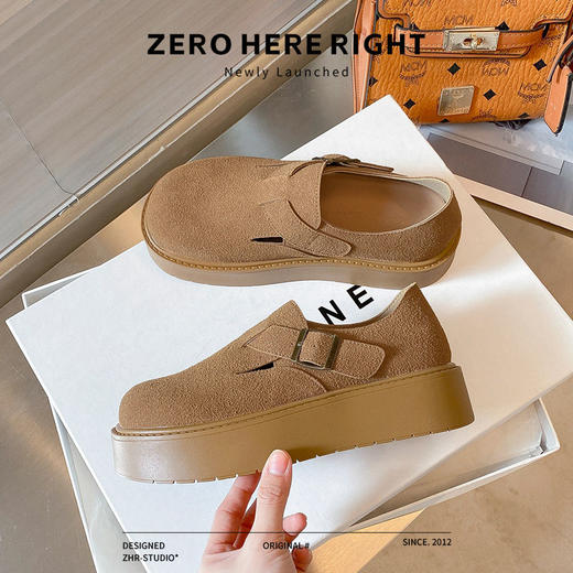 ZHR则则厚底时尚勃肯鞋轻便ins百搭复古女鞋2024秋季新款休闲鞋女 商品图6