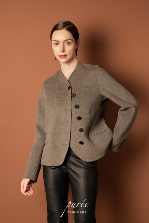 #0728 「CURVED BLAZER」 85% WOOL 15% CASHMERE   弧形短上衣 商品图3
