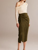 SIJIA｜麂皮绒围裹式半裙 [ 橄榄棕AW2439 ] 商品缩略图1