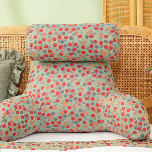 海棠果系列护颈腰靠软包大靠背卧室榻榻米护腰沙发飘窗护颈枕可拆洗 商品图1