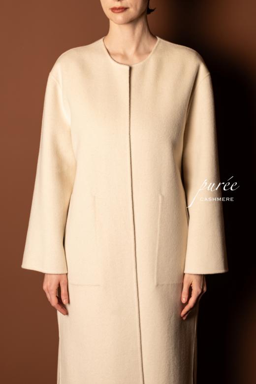 #0727「REVERSIBLE COLLARLESS COAT」 85% WOOL 15% CASHMERE 两面穿双色无领大衣 商品图12