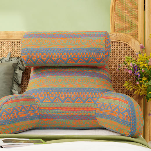 波西米亚系列护颈腰靠软包大靠背卧室榻榻米护腰沙发飘窗护颈枕可拆洗 商品图1