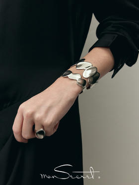 monSecret｜PURE0401 印记窄版手镯【PURE】 [ 金 / 银 ]