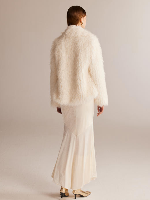 SIJIA｜弧形下摆皮草外套 [ 白 AW2449 ] 商品图4