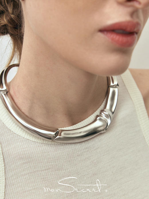 monSecret｜PURE0301 骨节项圈【PURE】 [ 金 / 银  ] 商品图4