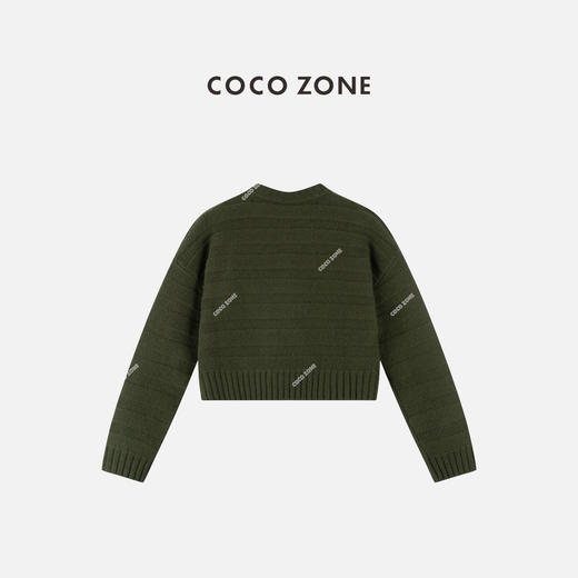 COCO ZONE 100绵羊毛简约休闲圆领针织衫CC1C2018 商品图1