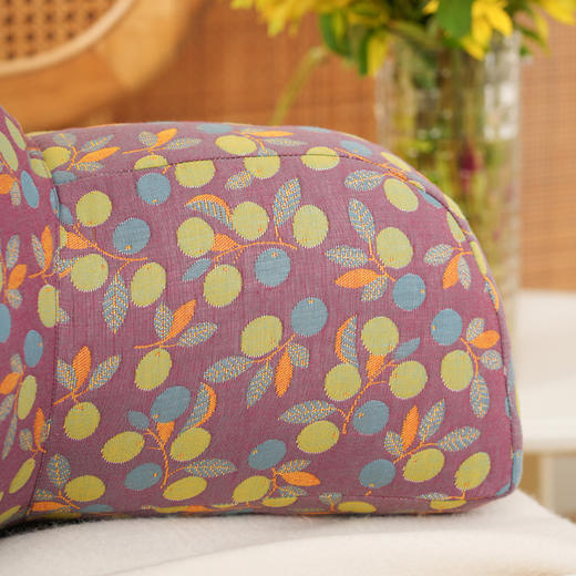 海棠果系列护颈腰靠软包大靠背卧室榻榻米护腰沙发飘窗护颈枕可拆洗 商品图3