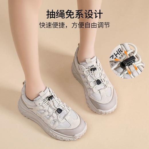 ZHR则则厚底老爹鞋女2024秋季新款百搭耐磨运动休闲鞋免系增高鞋 商品图6