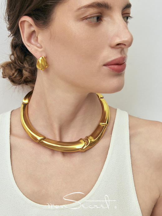 monSecret｜PURE0301 骨节项圈【PURE】 [ 金 / 银  ] 商品图1