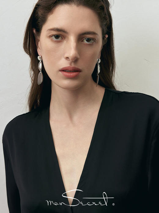 monSecret｜PURE0105 印记长款耳环【PURE】 [ 金 / 银 ] 商品图2