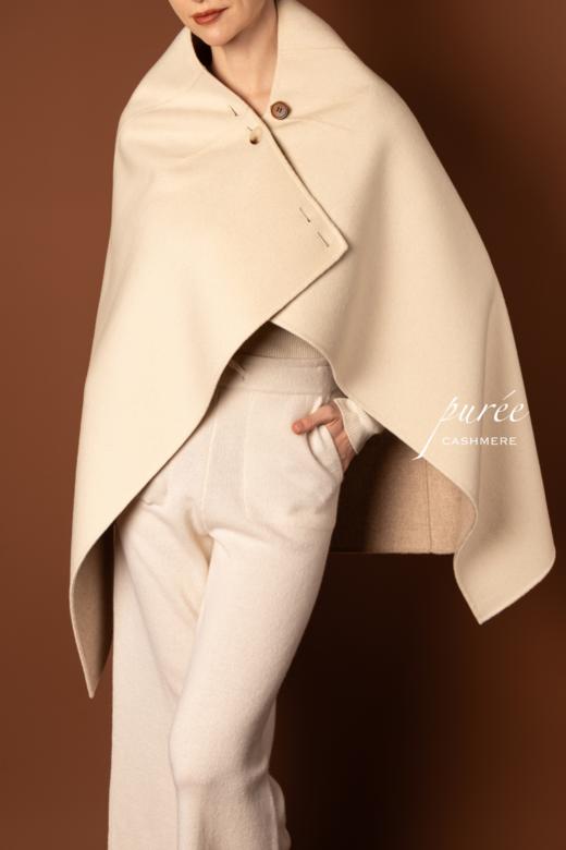 #0717 「REVERSIBLE LONG SKIRT/PONCHO」 85% WOOL 15% CASHMERE   两面穿双色半身裙*可做披肩 商品图1