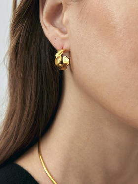 monSecret｜PURE0102 印记小号耳圈【PURE】 [ 金 / 银 ]