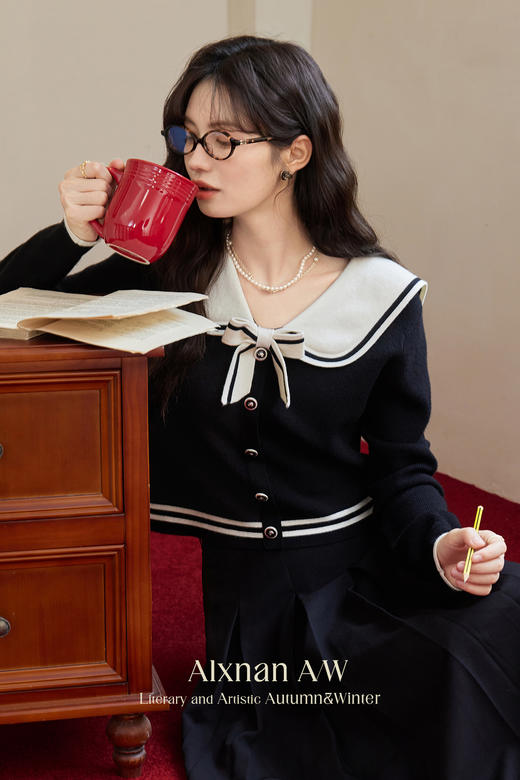 鹿向南「漫高艺术生」学院风针织衫女 商品图5