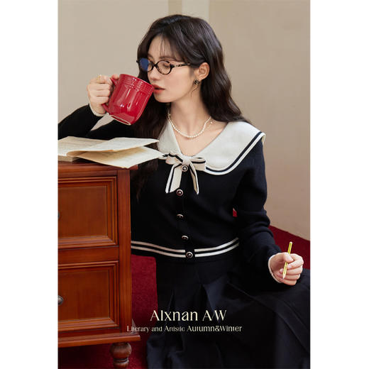 鹿向南「漫高艺术生」学院风针织衫女 商品图0