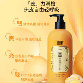 霸王生姜洗发水控油持久清爽蓬松去屑止痒生姜精华洗发液洗头膏500ml