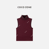 COCO ZONE 撞色拼接针织背心时尚立领无袖上衣CC1C2011 商品缩略图0