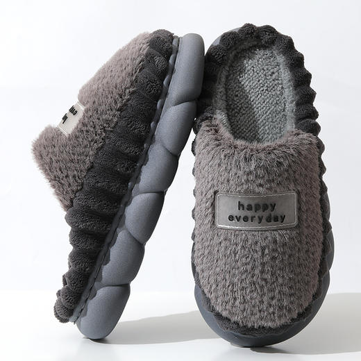 【单】2024新款棉拖鞋男大码冬季家居室内防滑厚底保暖拖鞋全男 商品图3