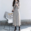 雀说 秋冬新款收腰碎花长裙子轻熟风减龄洋气a字连衣裙4ZF-15424 商品缩略图0
