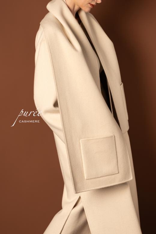 #0727S 「REVERSIBLE POCKET SCARF」 85% WOOL 15% CASHMERE  双面口袋围巾 商品图3