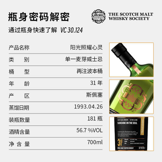 SMWS苏格兰麦芽威士忌协会 30.124  阳光照耀心灵 商品图1