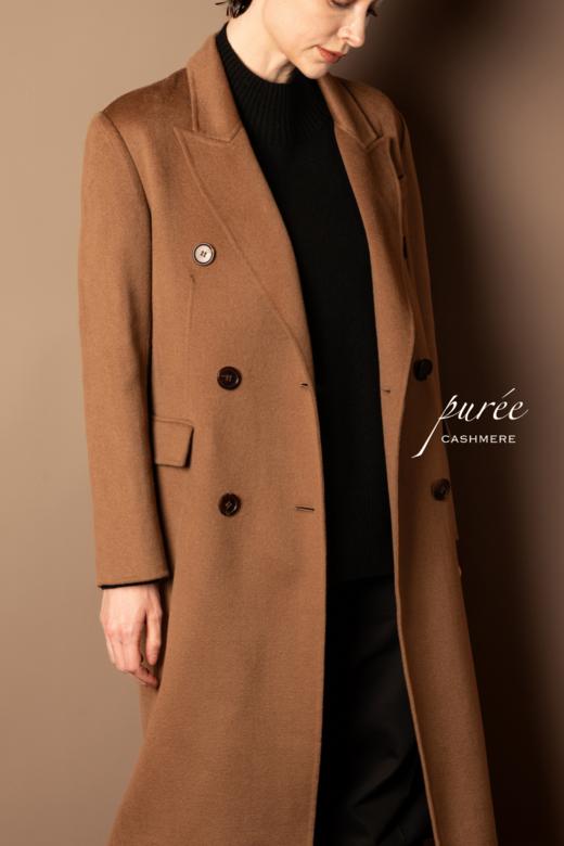 #0823「POWER COAT  」100% CASHMERE   双排扣气场大衣 商品图1