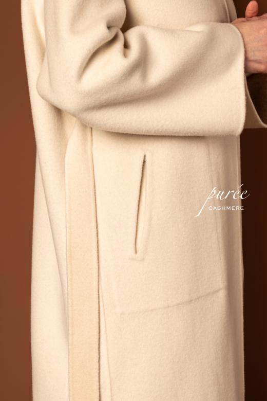 #0727「REVERSIBLE COLLARLESS COAT」 85% WOOL 15% CASHMERE 两面穿双色无领大衣 商品图10