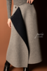 #0717 「REVERSIBLE LONG SKIRT/PONCHO」 85% WOOL 15% CASHMERE   两面穿双色半身裙*可做披肩 商品缩略图6