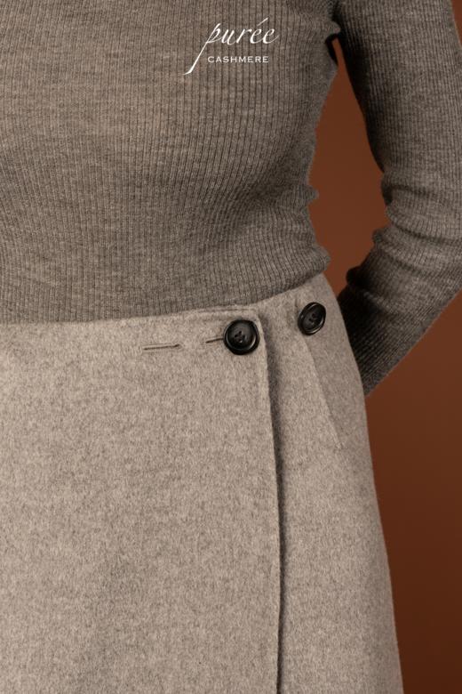 #0717 「REVERSIBLE LONG SKIRT/PONCHO」 85% WOOL 15% CASHMERE   两面穿双色半身裙*可做披肩 商品图9