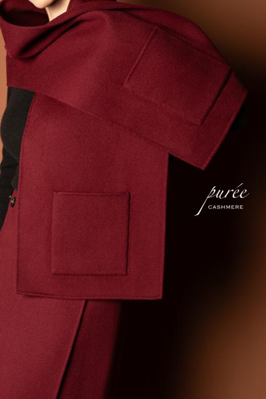 #0727S 「REVERSIBLE POCKET SCARF」 85% WOOL 15% CASHMERE  双面口袋围巾 商品图4