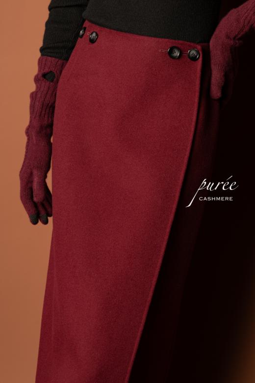 #0717 「REVERSIBLE LONG SKIRT/PONCHO」 85% WOOL 15% CASHMERE   两面穿可调节半身裙*可做披肩 商品图1