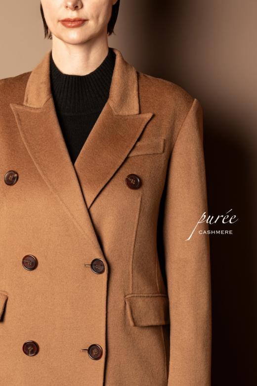 #0823「POWER COAT  」100% CASHMERE   双排扣气场大衣 商品图4