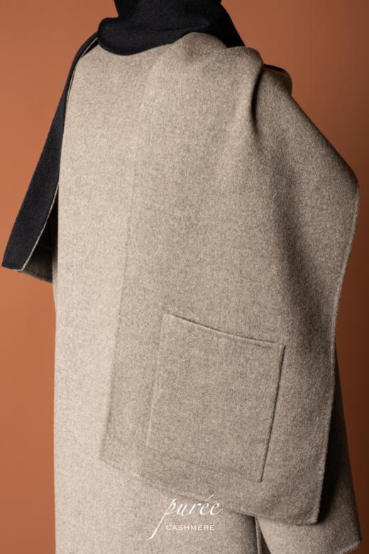 #0727S 「REVERSIBLE POCKET SCARF」 85% WOOL 15% CASHMERE  双面口袋围巾 商品图8