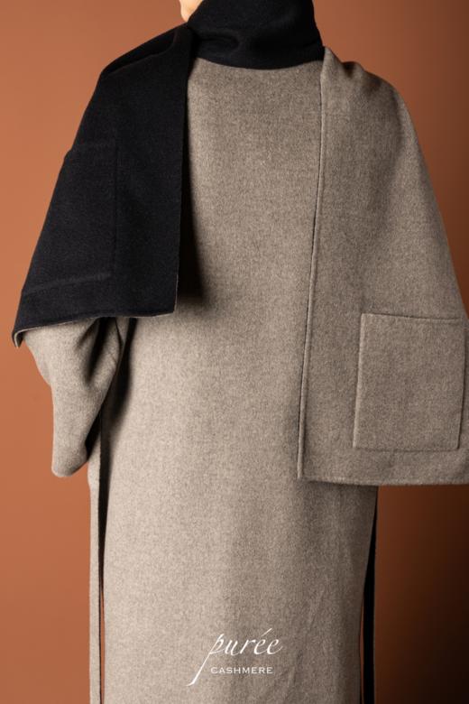 #0727S 「REVERSIBLE POCKET SCARF」 85% WOOL 15% CASHMERE  双面口袋围巾 商品图7