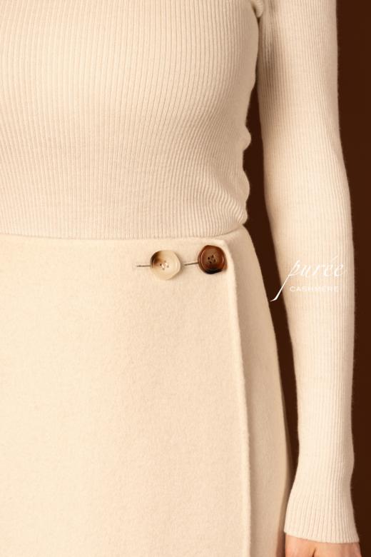 #0717 「REVERSIBLE LONG SKIRT/PONCHO」 85% WOOL 15% CASHMERE   两面穿双色半身裙*可做披肩 商品图7