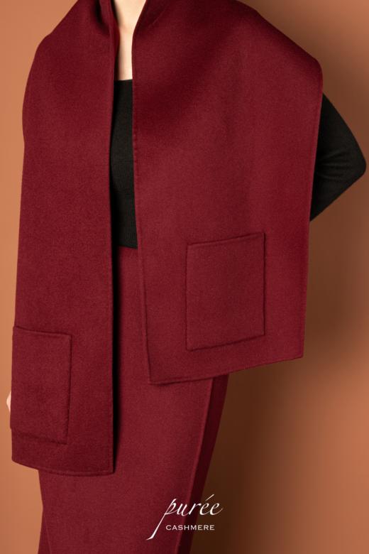 #0727S 「REVERSIBLE POCKET SCARF」 85% WOOL 15% CASHMERE  双面口袋围巾 商品图3