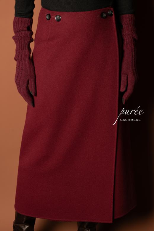 #0717 「REVERSIBLE LONG SKIRT/PONCHO」 85% WOOL 15% CASHMERE   两面穿可调节半身裙*可做披肩 商品图2