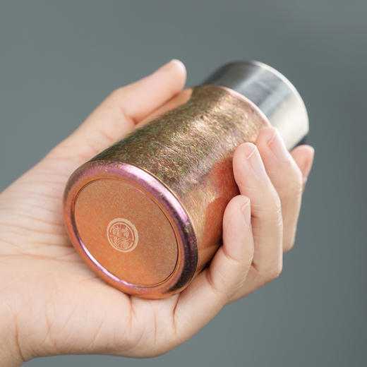 暗香疏影/纯钛行云迷你手心保温杯/双层钛茶杯泡茶养生纯钛水杯88ml 商品图5