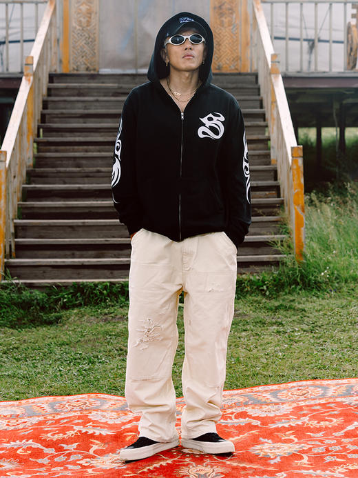 STA2024秋季哥特图腾拉链开衫帽衫 商品图5