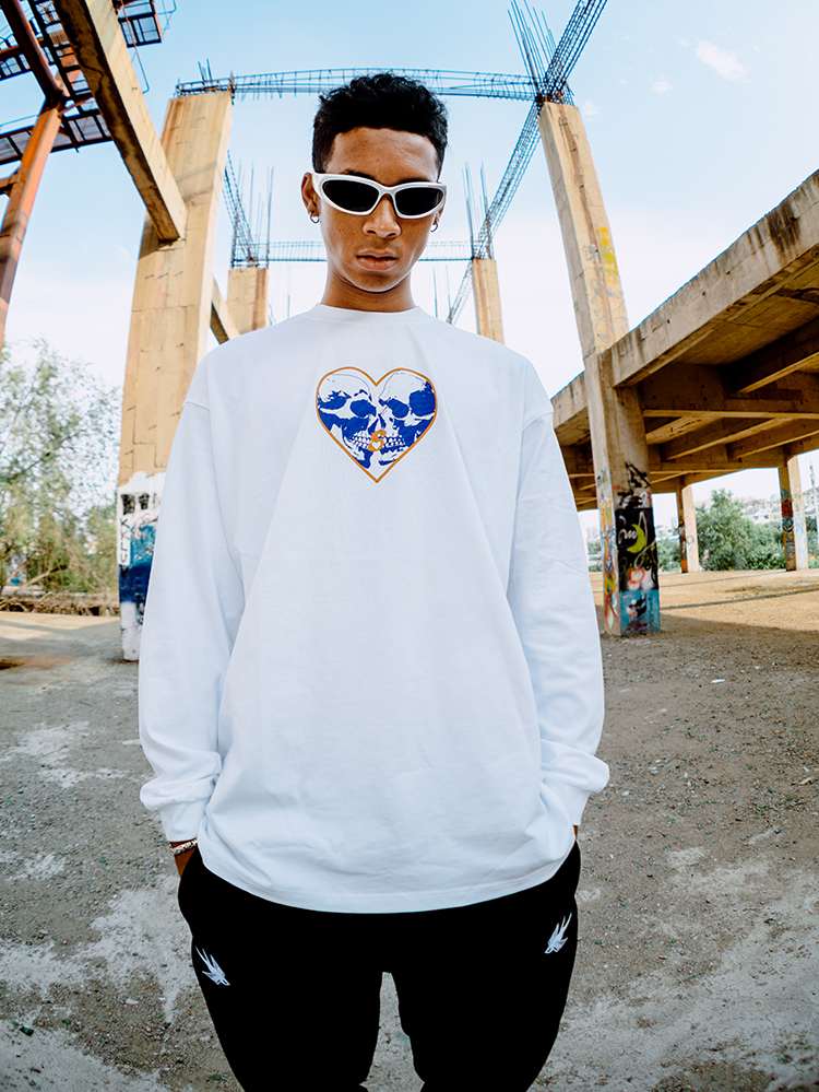 STA2024秋季至死不渝接吻纯棉长袖T恤