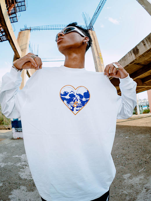 STA2024秋季至死不渝接吻纯棉长袖T恤 商品图6