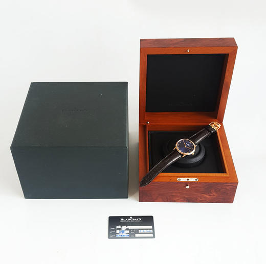 【95新正品】Blancpain宝珀经典系列自动机械18k玫瑰金鳄鱼皮带日期显示40mm 6651-3640-55B 170625LV66 商品图1