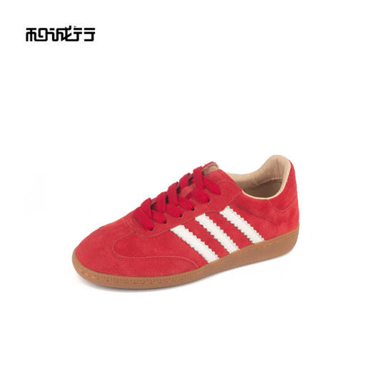 和诚行 2024秋冬新款时尚百搭休闲鞋女复古厚底拼色德训鞋0551185 商品图1