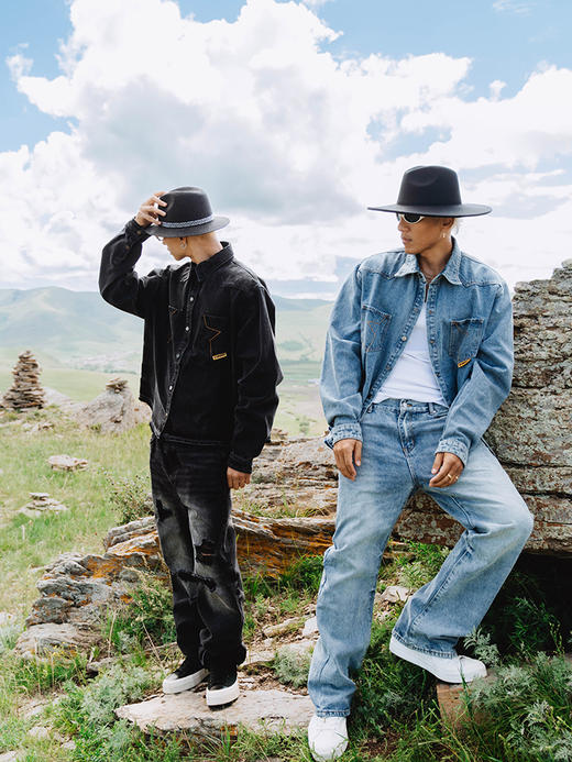 STA2024秋季基础水洗牛仔翻领衬衣夹克外套 商品图9