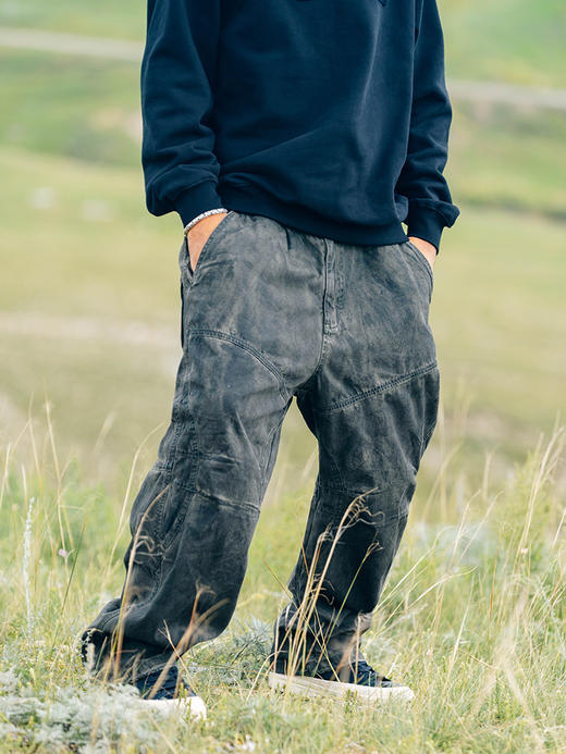 STA2024秋季机舱5.0水洗做旧刺绣工装长裤 商品图6