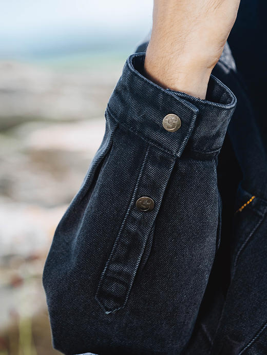 STA2024秋季基础水洗牛仔翻领衬衣夹克外套 商品图6