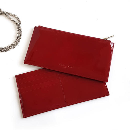 【95新正品】Dior迪奥Lady Dior红色漆皮三合一woc手拿包链条包单肩包 Shounaba现售价：4700！090924NJS16 商品图8